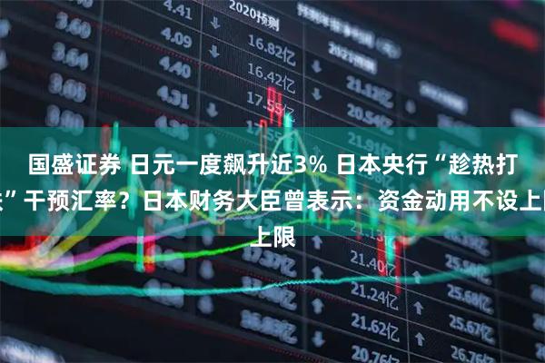 国盛证券 日元一度飙升近3% 日本央行“趁热打铁”干预汇率?日本财务大臣曾表示:资金动用不设上限